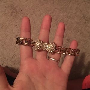 Jeweled bow bracelet