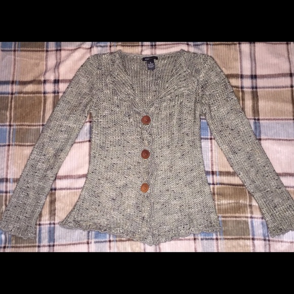 BCBG Maxazria moss green cardigan sweater Sz S