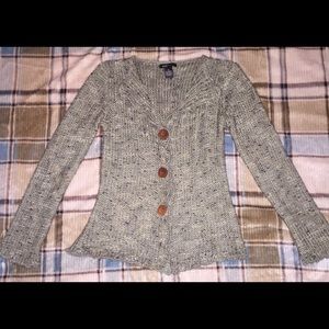 BCBG Maxazria moss green cardigan sweater Sz S