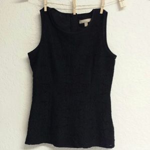 Black Lace Sleeveless Shell