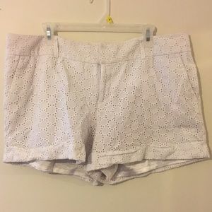White Lined Shorts