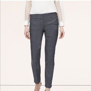 NWT LOFT Stripped Riviera Pant Julie Fit Size 8