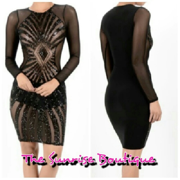 Brand New Sequin Black Bodycon