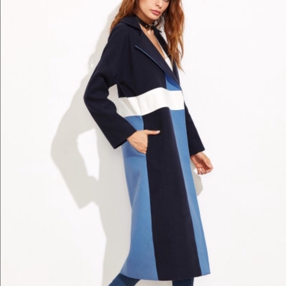 Never been worn color block coat size M