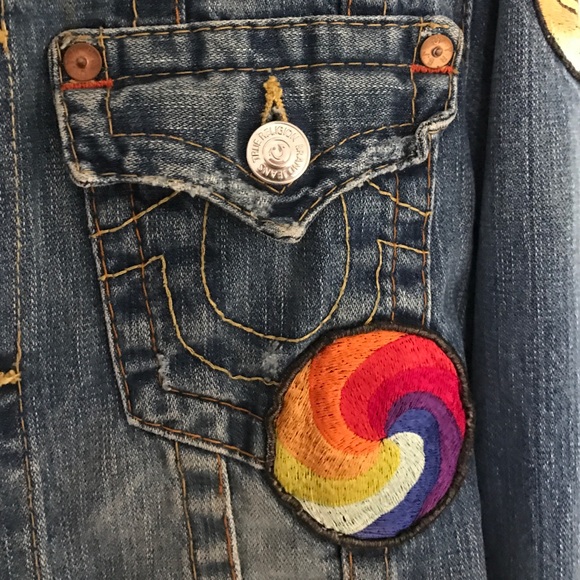 VINTAGE True Religion Jean Jacket VINTAGE - Picture 3 of 4