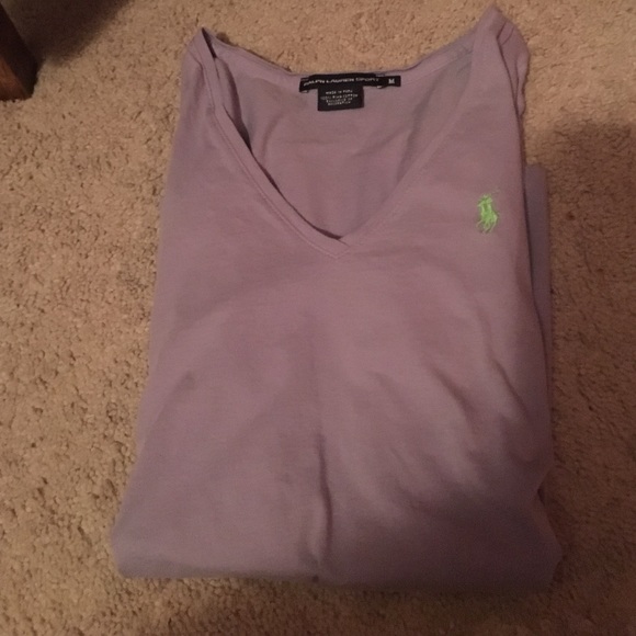 Light purple polo v neck