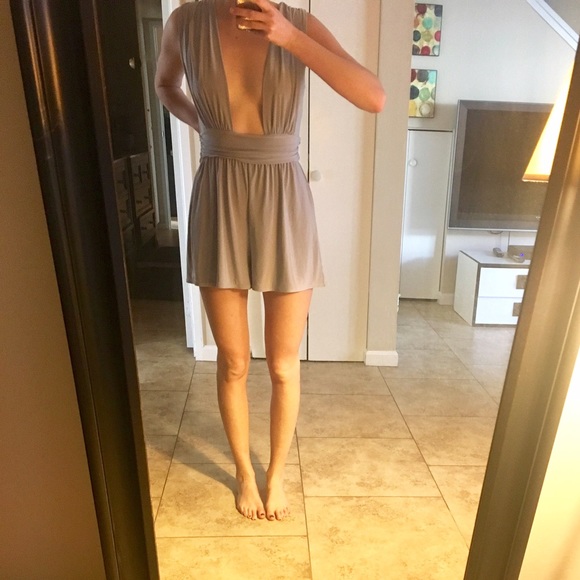 Misguided silver winter romper
