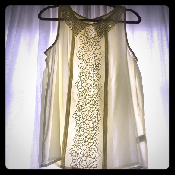 Sheer yellow blouse