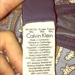 Grey Calvin Klein bra