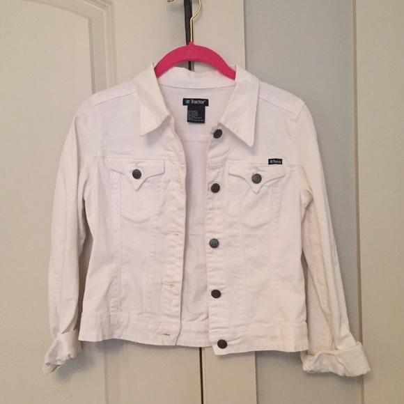 white jean jacket