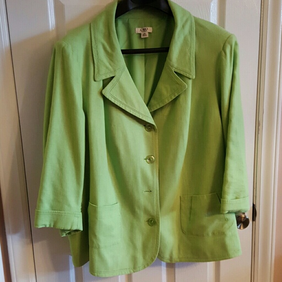 Green Blazer Lined Drycleaned 24W