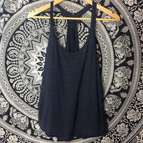 Blue racer back tank