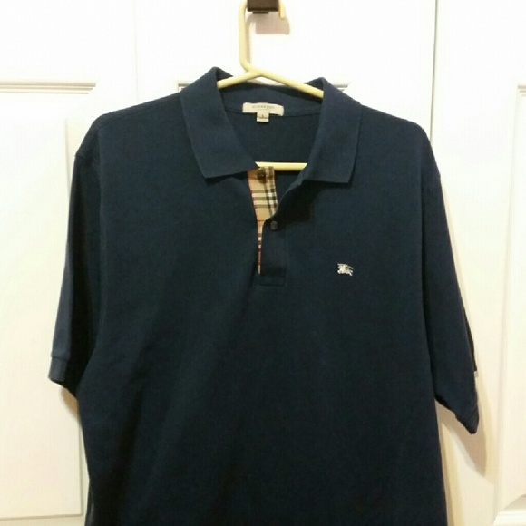 Burberry Navy Blue Polo