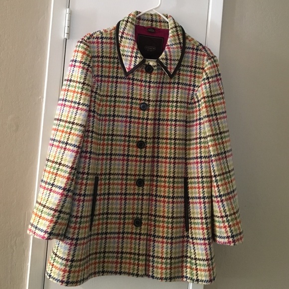 Multi colored Coach coat