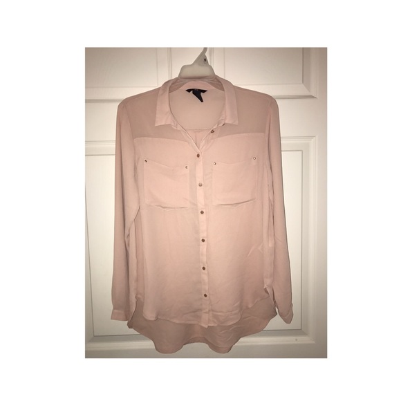 Blush chiffon blouse