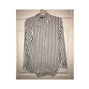 Striped chiffon blouse