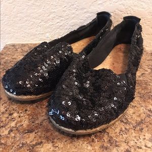 Gianni Bini Black Sequined Shoes Sz 8
