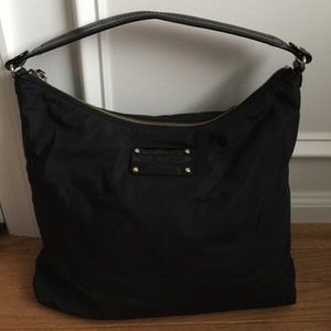 Kate Spade purse nylon black sachel shoulder bag.
