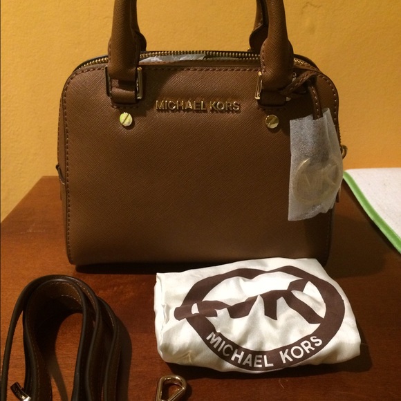 Michael Kors Saffiano Leather Small Satchel Bag - Picture 2 of 2