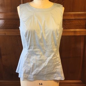 Light Blue Peplum Top