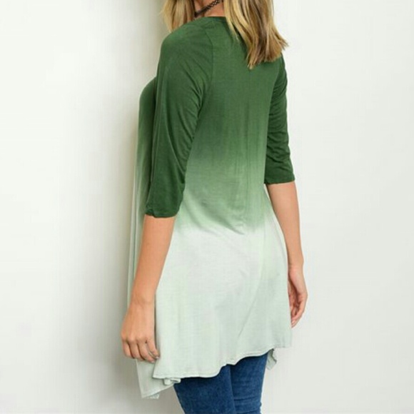 V-neck ombre tie dye tunic - Picture 2 of 2