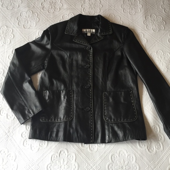 Nine & Company - Leather Blazer Coat - Picture 1 of 4