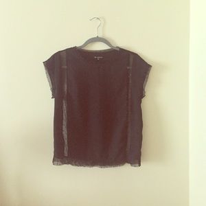 Madewell sheer black shirt