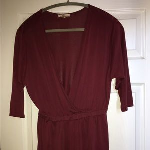 UO Silence and Noise Maroon Romper