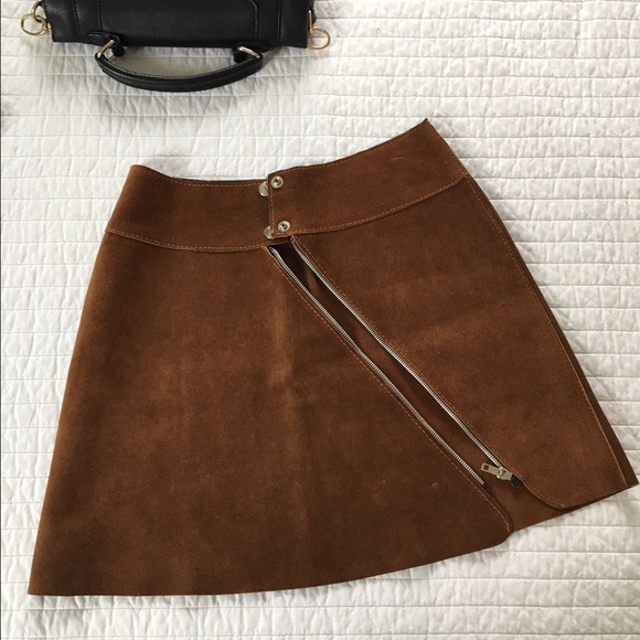 Vintage Suede A-line Skirt - See dimensions below - Picture 3 of 3