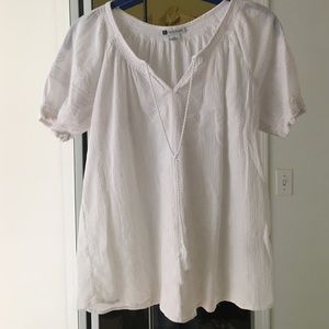 White Peasant Top
