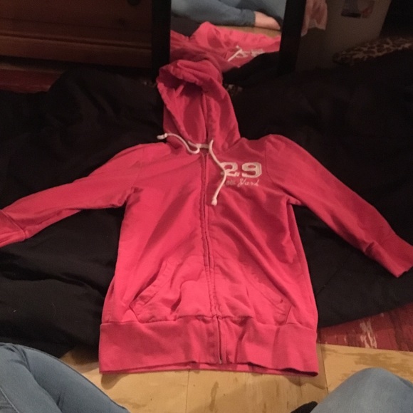 3/4 sleeve zip up hoodie - Picture 1 of 1