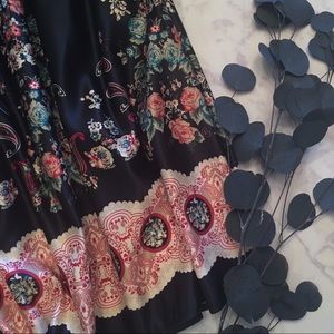 Spanish Floral Midi Skirt