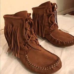 Zara fringe moccasins