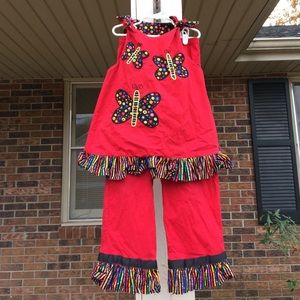 Reversible handmade top with matching pants