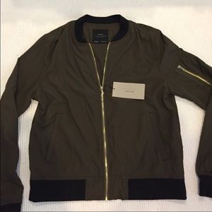 Olive green bomber jacket