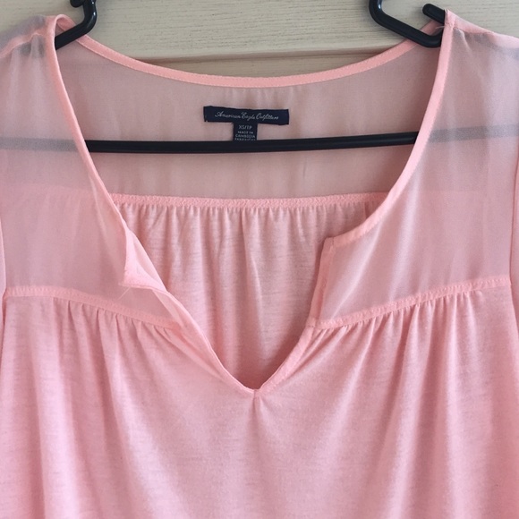 Peach 3/4 Sleeve Top - Picture 2 of 2