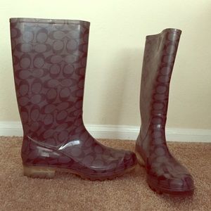 Authentic Coach Rain boots - Size 9