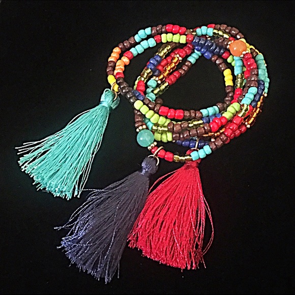 Jewelry - ๐๐๐ผBeads & Tassel Bracelet Set Jewelry - ๐๐๐ผBeads & Tassel Bracelet Set