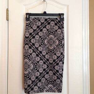 Paisley pencil skirt