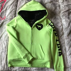 PINK Victoria's Secret faux fur sweatshirt