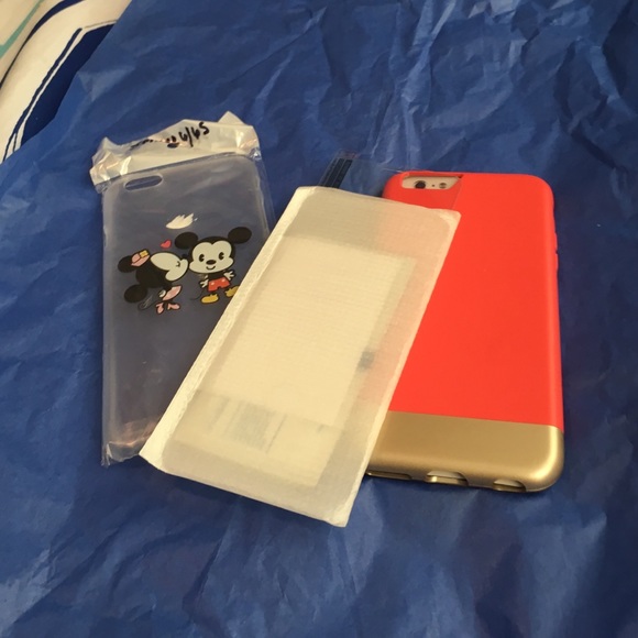 iPhone 6 bundle 2 cases and screen protector glass