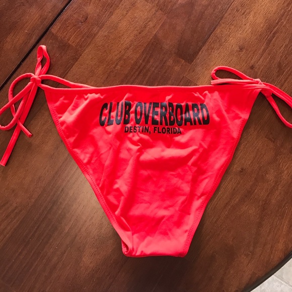 Red large bikini bottoms new w tag club overboard - Picture 1 of 2