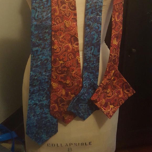 Ties with matching hankies