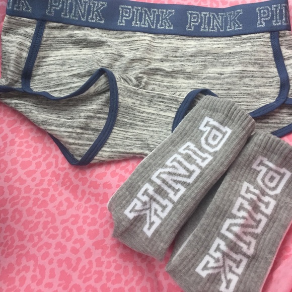 PINK Victoria's Secret Other - VS PINK BOY SHORT AND CREW SOCK BUNDLE
