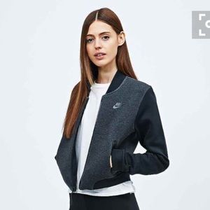 Dark grey and black nike bomber