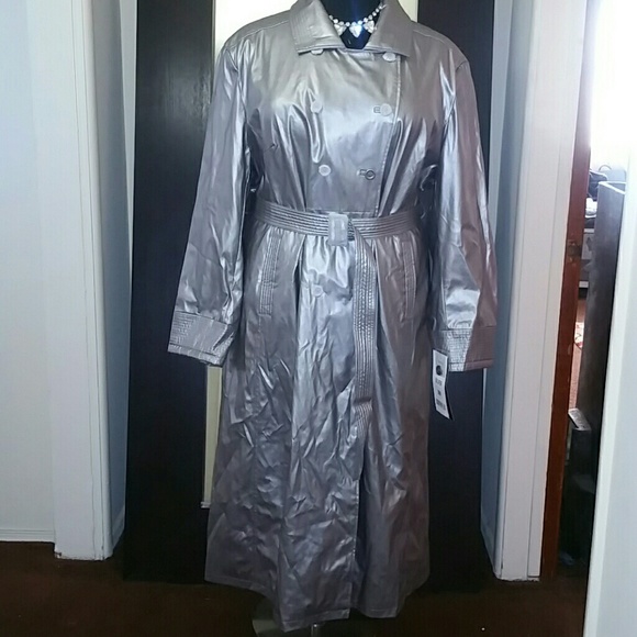 Lyst Jane Post Metallic Trench Coat In Blumarine 2017