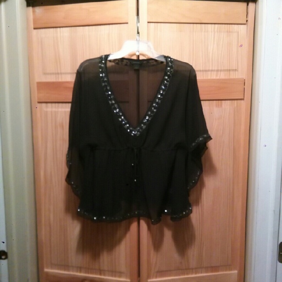 Express size small sheer shirt with some fun bling