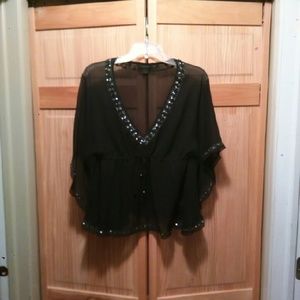 Express size small sheer shirt with some fun bling