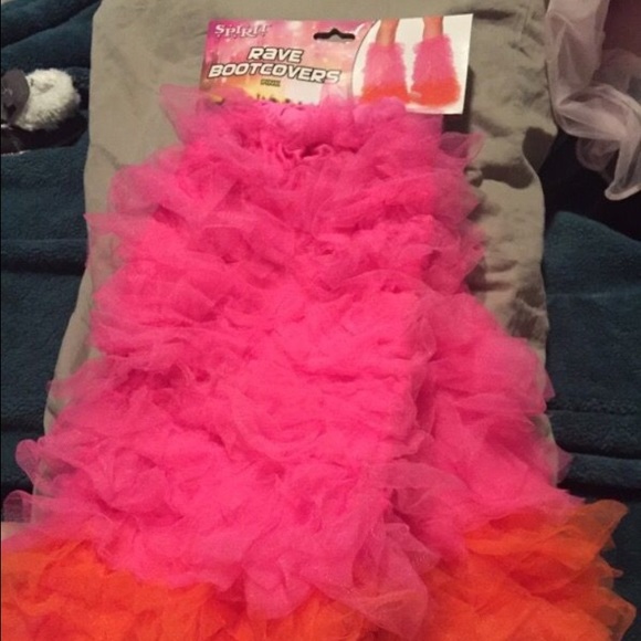 Pink rave boot covers