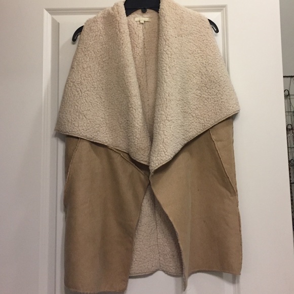 suede and sheep vest